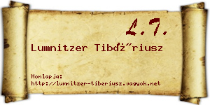 Lumnitzer Tibériusz névjegykártya